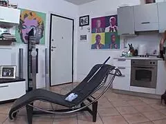 Mistress Mireja fucks sub Asia Devil with Italian tranny cock