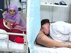 Haram White Doctor Inseminates Arab Wife During Fertility Check Hijabmami with Big Tits Group 3some Shy Creampie Patient Hospital
