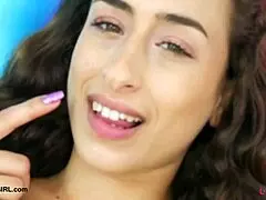 radiant brunette stunner shows her sexy body in mommy teen lesbian solo amateurs massage pov casting sofa petite interview