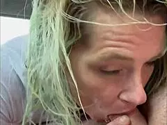 why does that streetwalker keep sucking after he cums in her mouth?