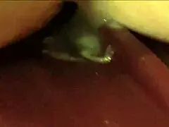 my amateur girlfriend experiences a loud orgasm and gets a thick creampie