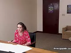 Big tit milf businesswoman milks head teachers big fat cock