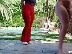 i walked into my nudist neighbor and wow she is attractive