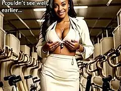 She's got a ticket to ride the train in leather outfit, caught in public interracial sex?