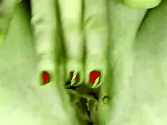 she hulk in homemade halloween cosplay with big green ass, feet, and pussy 😈