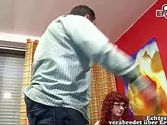 plump german persuaded to sex on the street