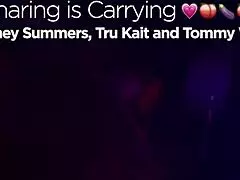 Sidney Summers and Tru Kait share big white cock with their big asses