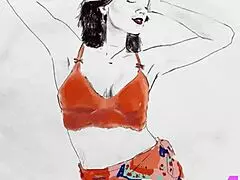 sexy asian milf angel constance strips and poses, showing her hot natural body to the camera