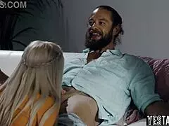 big tits curvy mature milf walks in on cheating husband and joins