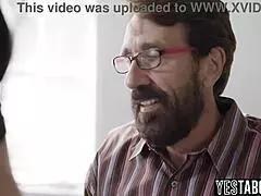 Mature Stepdad Comforts Petite Stepdaughter