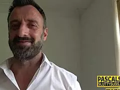 This tattooed submissive MILF with big tits is so hot.