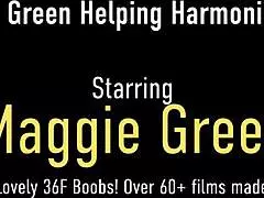 Big boobed beauty maggie green teaches harmonie marquis to cum with vibrator!