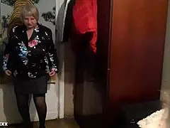 A Busty Granny Invites A Curvy Next-Door Girl For A Nice Lesbian Evening