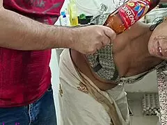 Son-in-law fucks mother-in-law hard after drinking, clear Hindi voice