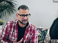 mature stepdad whispers, 'i'll fuck that horny teen's hairy pussy hard'