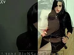 big and sexy britney tries goth style in promo teaser