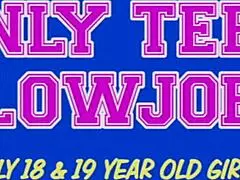 charming teen rubs her slit then dives into wild blowjob 😈