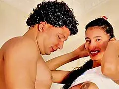 i'm milking my stepsister's big tits in this crazy scene.