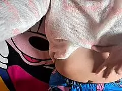 Oh, sexy Colombian babe undresses and touches vagina.