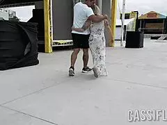 Did you see the blonde flashing and spreading her big clit for the guy who licks her pussy?