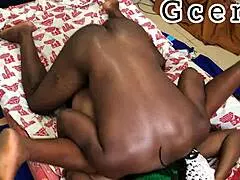 A couple shares romantic missionary intimacy.