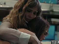 big tits bi milf convinces curvy gf for threesome with bbc stud