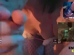 Can You Handle This Gamer Girl Drooling Over Cock In Kitty Bikini?