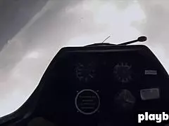 Perfect Big Tits Blonde Lesbian Flying Totally Naked