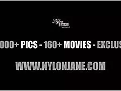 satin nylon foot worship and cock wank with teasing 😈