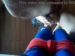 Milf in Bondage Teases with Blowjob Leading to Facial