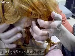 big n sexy britney goes to the library for a hot librarian blowjob and facial