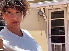 the sad stepmom seduces a stranger with big tits