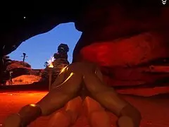 Wild Life - Big Ass White Milf Serenia Dresses as Slut, Fucks Big Black Nero by Fire