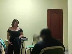 venezuelan housewife gets fucked in homemade lingerie roleplay by boss in bedroom