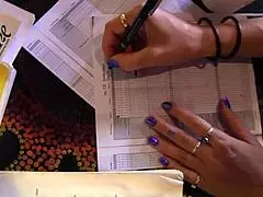 Blonde Milf and Lesbian Brunette Use Piercing Dildos Toys to Lick Finger Each Other to Cum Orgasms