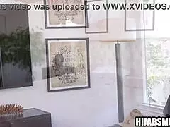 stepdad pounds hijab teen pussy while stepmom holds her down in taboo old young 3some