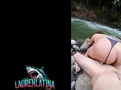 Madrastra venezolana gets raw outdoor sex by the river