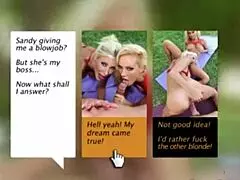 damn blonde milf sluts share this monster cock pov outdoors then swallow jizz 💦👅