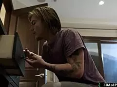 My busty redhead stepmom shows me pussy sucking and deepthroat fucking lessons