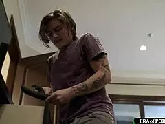 My busty redhead stepmom shows me pussy sucking and deepthroat fucking lessons