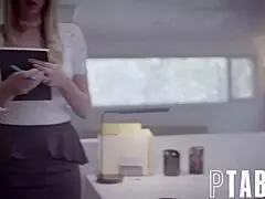 Brett Rossi bends over for intense office harassment pounding