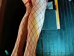 slipping away to fuck this oiled redhead slut wife and fill her with creampie behind hubbys back