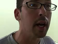 Blonde ballerina hooks up with janitors after workout session