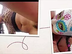 my girlfriend's pregnant stepmom shows us threesome riding tricks