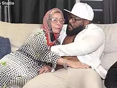 Tattooed 77 year old mom hints at rough anal pounding