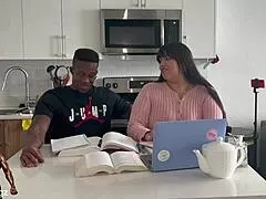 latina bbw housewife chokes on muscular bodybuilder's monster bbc deepthroat