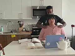 latina bbw housewife chokes on muscular bodybuilder's monster bbc deepthroat