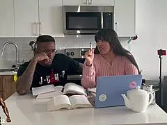 latina bbw housewife chokes on muscular bodybuilder's monster bbc deepthroat