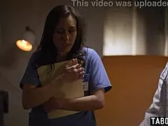 Hot Latina Milf Doctor Vicki Chase Lures Nurse Sinn Sage for Pussy Licking Lesbian