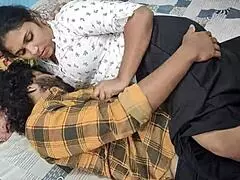 Wanna see this cute brunette girlfriend slobber on lover's monster cock?